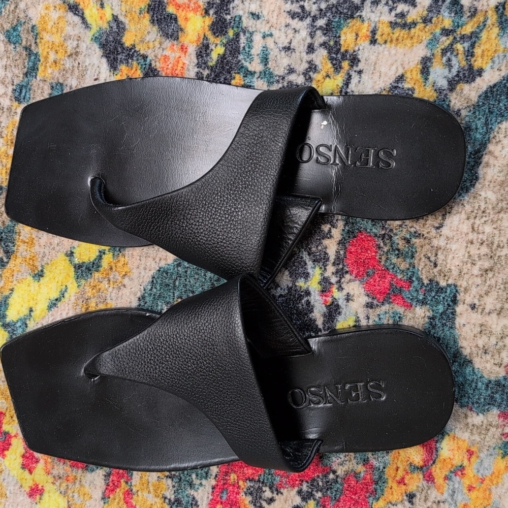 Senso Giulia Leather Sandals In Schwarz EU Size 36 Womens
